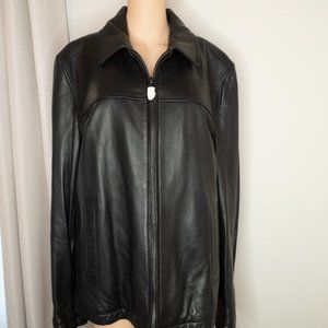 Tommy Hilfiger Leather Men's Jacket (New With Tags / Black/ Large)